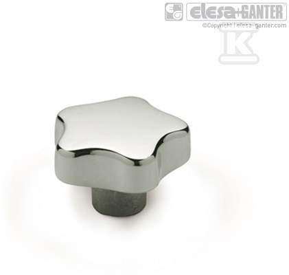 Aluminum knob GN 5336-70-M12-E-PL - GN 5336-70-M12-E-PL